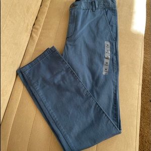 NEW: Boys Uniform Stretch Skinny Chino Pants - Bluestone